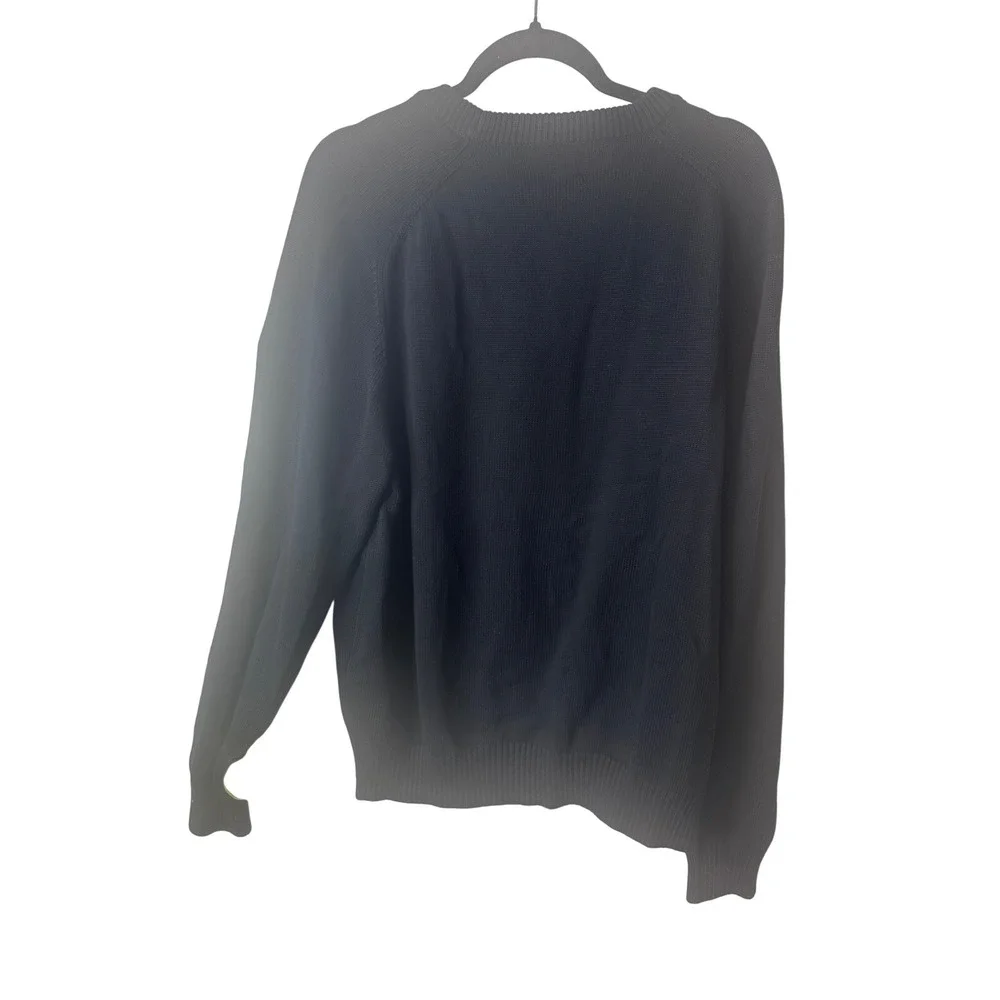 NEW J. Crew‎ Mens Heritage Black 100% Cotton Crewneck Sweater XL